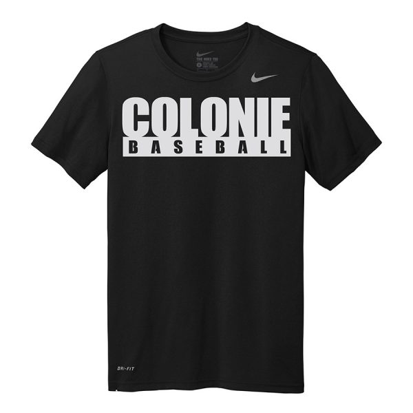 Black Colonie Baseball Youth Nike Legend Tee