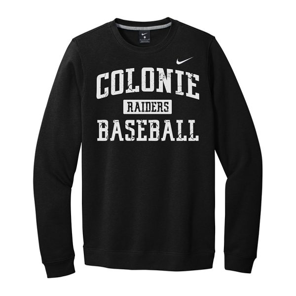 Black/White Colonie Raiders Baseball Club Fleece Crew