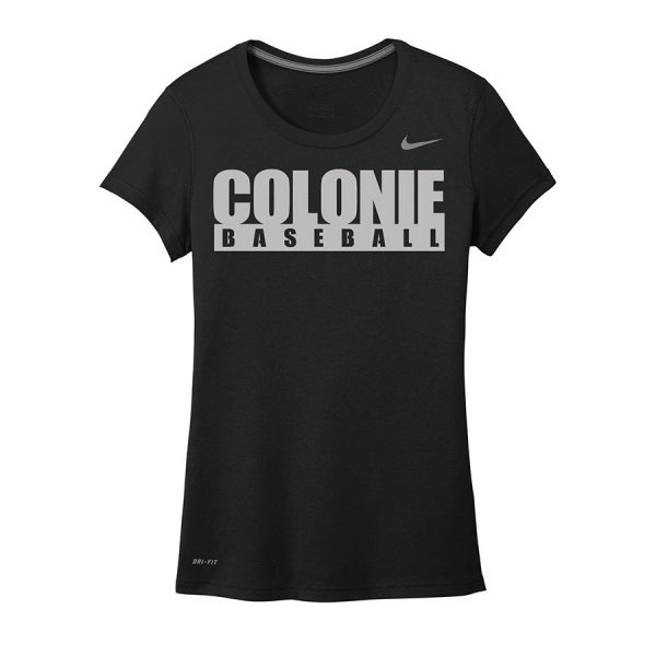 Black Colonie Baseball Ladies Nike Legend Tee
