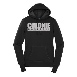 Black Colonie Baseball Ladies Sport-Tek Pullover Hooded Sweatshirt