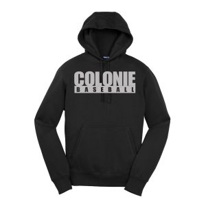 Black Colonie Baseball Youth Sport-Tek Pullover Hooded Sweatshirt