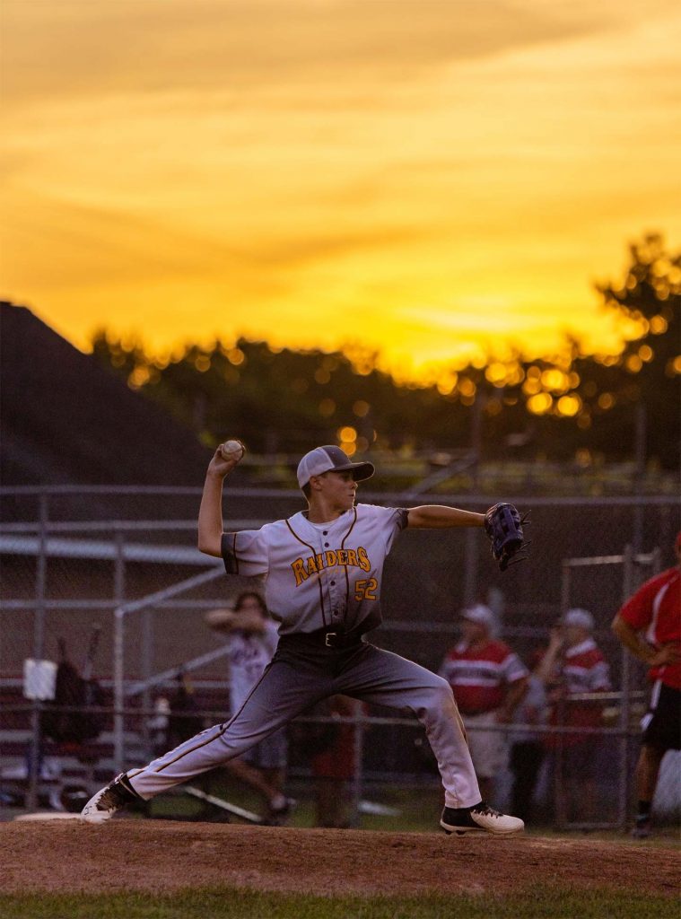 Pitcher at sunset