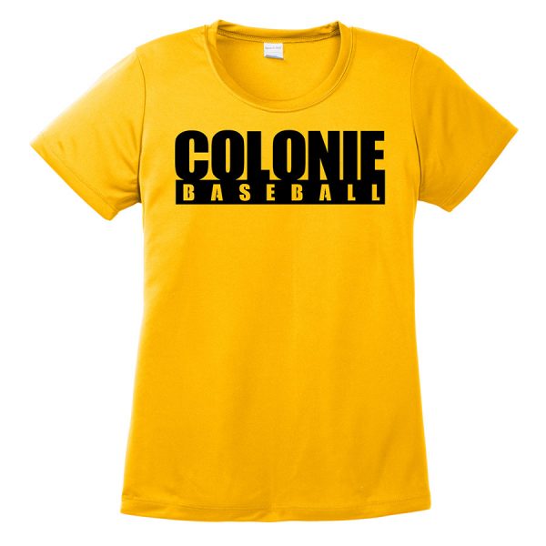 Gold Colonie Baseball Ladies Performance Cooling Tee