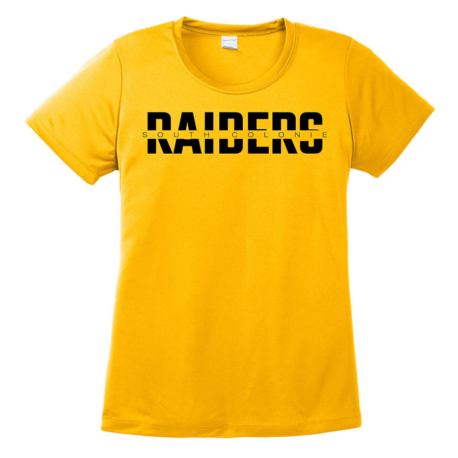 Gold South Colonie Raiders Ladies Performance Cooling Tee