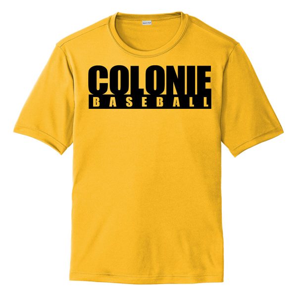 Gold Colonie Baseball Performance Cooling Tee