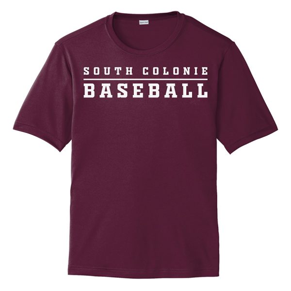 Maroon South Colonie Baseball Performance Cooling Tee