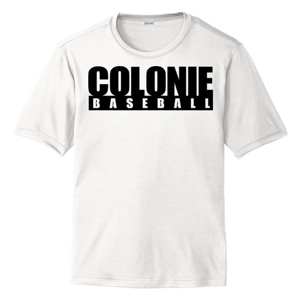 White Colonie Baseball Performance Cooling Tee