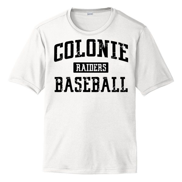 White Colonie Raiders Baseball Performance Cooling Tee