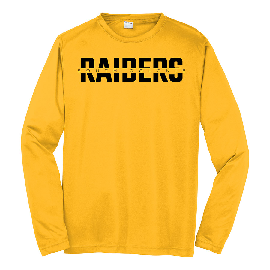 Gold South Colonie Raiders Long Sleeve Performance Cooling Tee