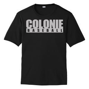 Black Colonie Baseball Youth Performance Cooling Tee