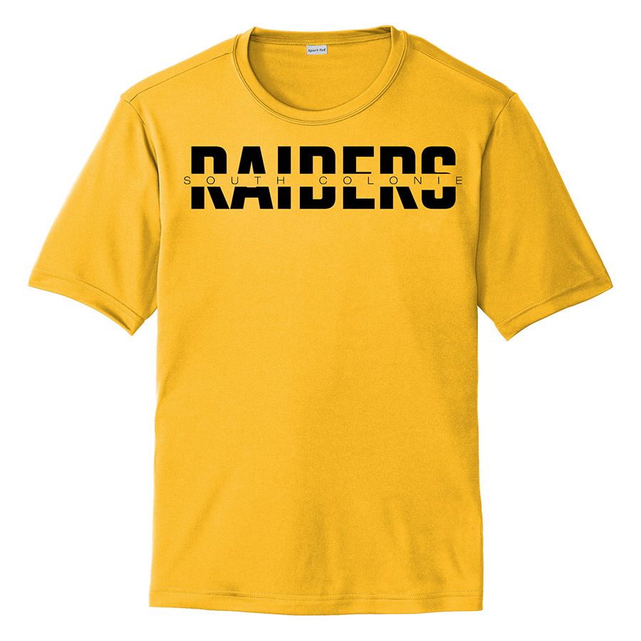 Gold South Colonie Raiders Youth Performance Cooling Tee