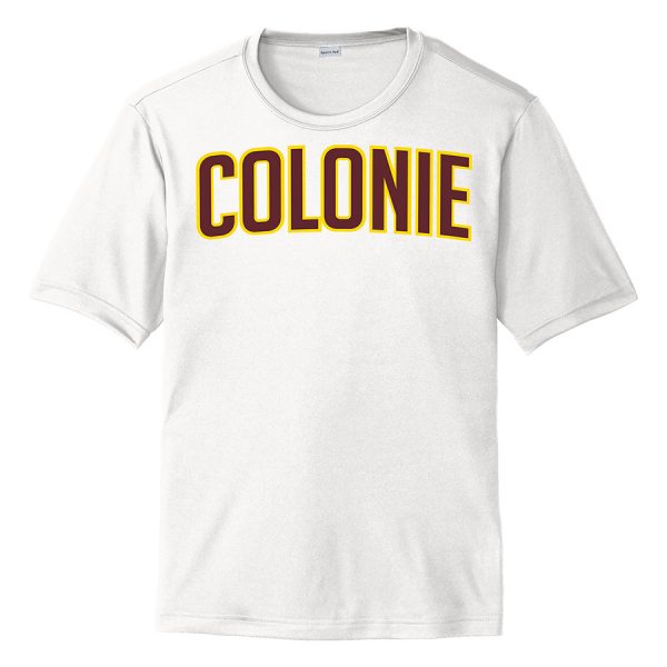 White Colonie Youth Performance Cooling Tee