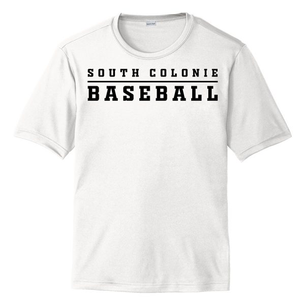 White South Colonie Baseball Youth Performance Cooling Tee