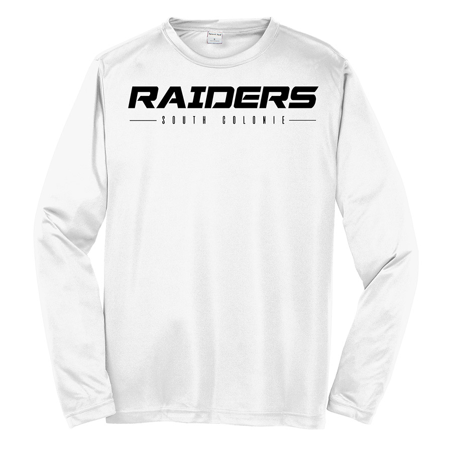 White Raiders South Colonie Youth Long Sleeve Performance Cooling Tee