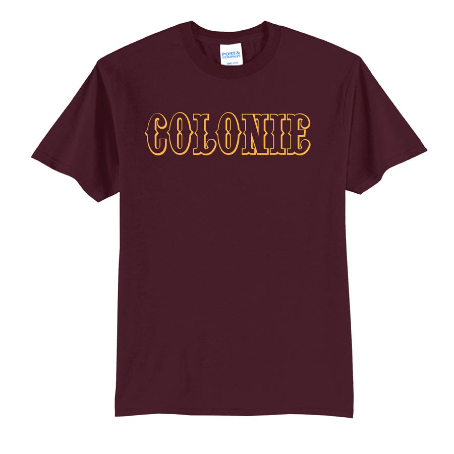 Colonie AllStars Short Sleeve 50/50 Blend  Shirt Maroon