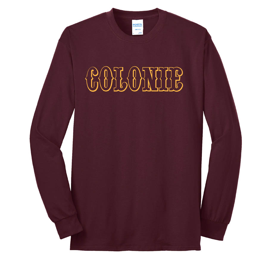 Colonie AllStars Long Sleeve 50/50 Blend Shirt Maroon