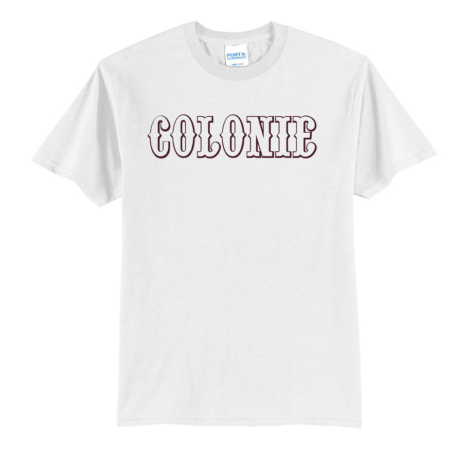 Colonie AllStars Youth Short Sleeve 50/50 Blend Shirt White