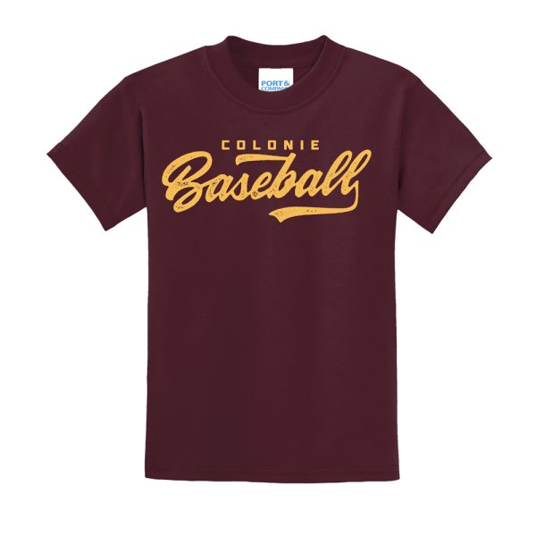 Dugout Youth Short Sleeve Blend Tee Maroon
